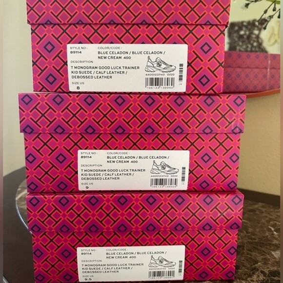 New Tory Burch T MONOGRAM GOOD LUCK TRAINER shoes - Picture 3 of 12